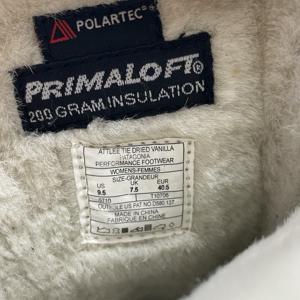 Patagonia Attlee Tie Primaloft Winter Boots Womens Size 9.5 200 Grams Waterproof - Picture 8 of 11